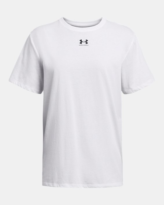 UA Campus Kurzarm-Shirt mit Oversize-Passform für Damen, White, pdpMainDesktop image number 2